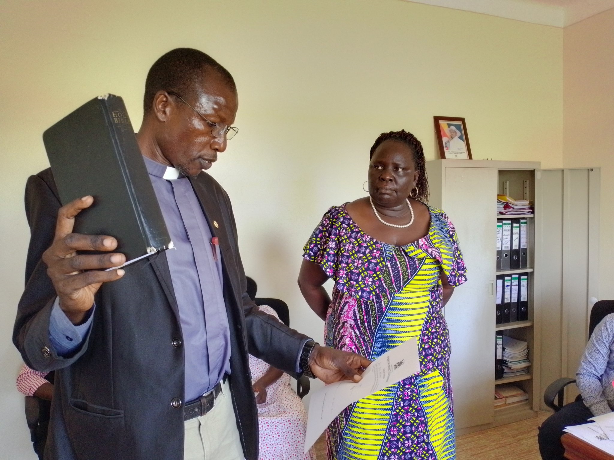 Rev. Ariko Paul swearing in as new DSC member on Wednesday Rev. Ariko Paul swearing in as new DSC member on Wednesday
